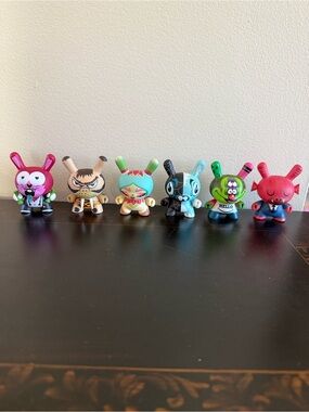 Kidrobot Dunny Vinyl Figure Lot of 6 Designer Art Toys Collectible Set
